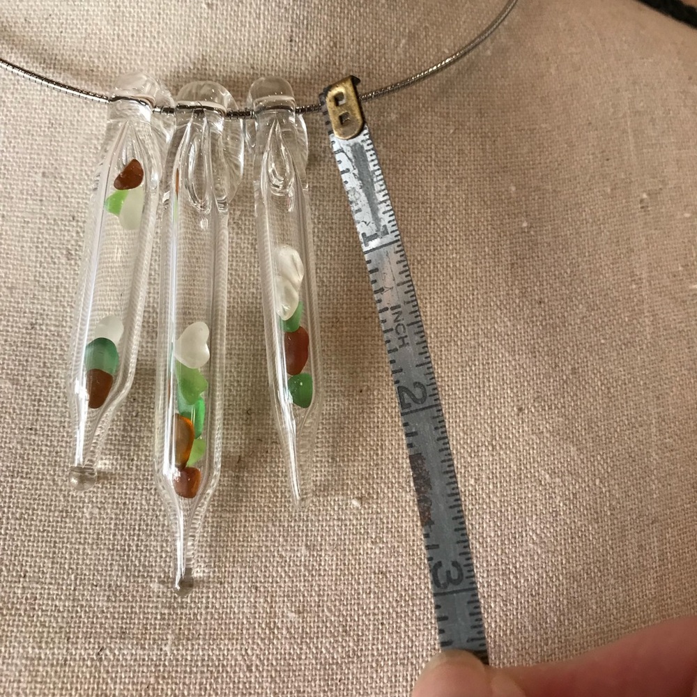 3 Hand Blown Glass Pendants - Picture 2 of 2